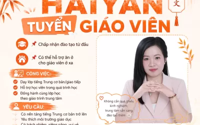 Tiếng Trung 1 kèm 1 học theo nhu cầu