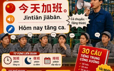 100 từ vựng tiếng Trung ngành may