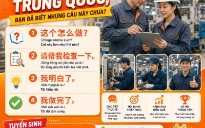 Tiếng Trung giao tiếp 1 kèm 1 cho dân văn phòng